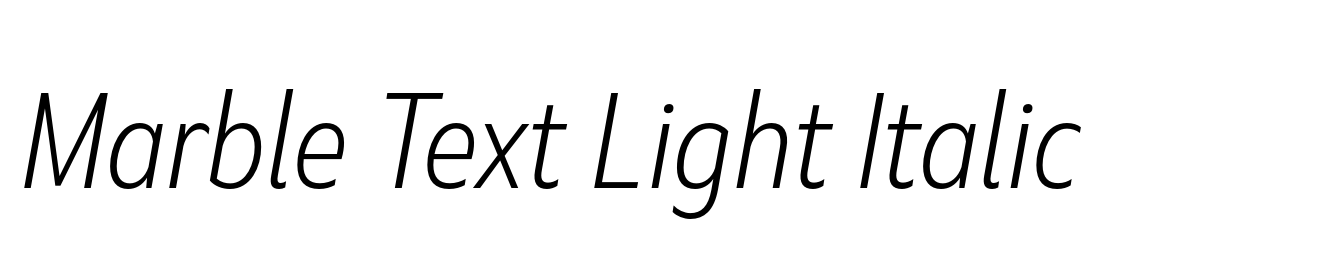 Marble Text Light Italic